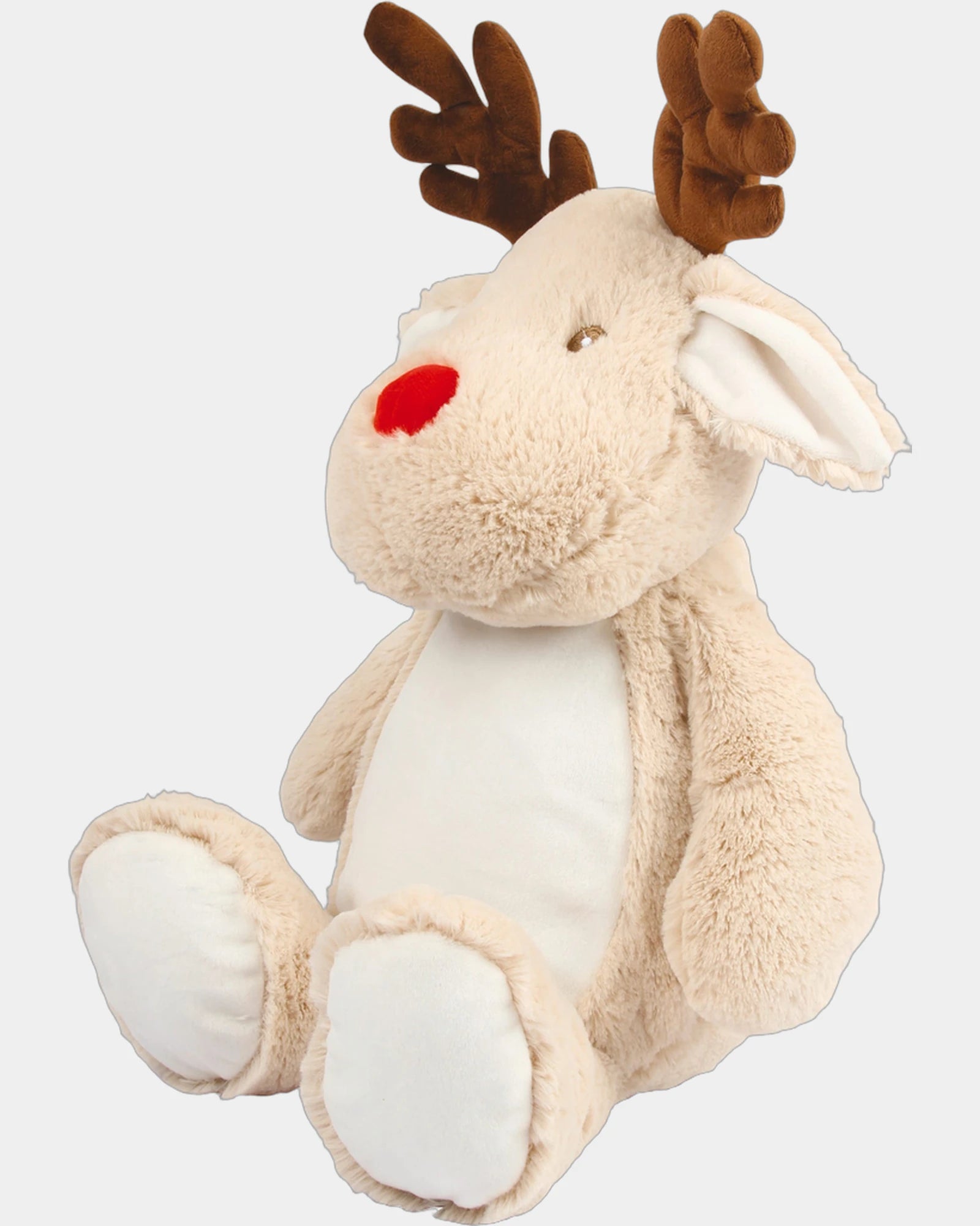 Kuscheltier Rentier mit Reißverschluss 46 cm zum Personalisieren - 1